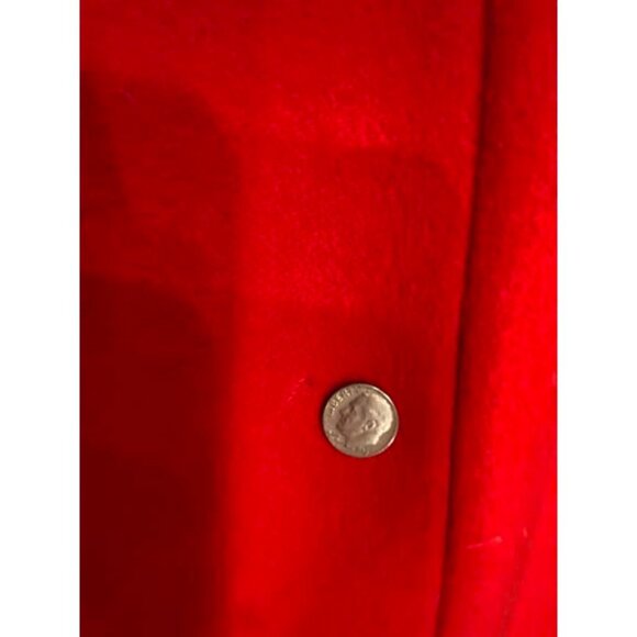 Louis Dell'Olio: 100% Italian Cashmere Long Red Coat. Size 8-10, Vintage. - Picture 15 of 16